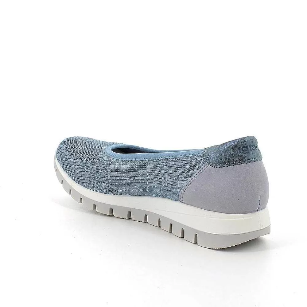 Sneakers | Igi&Co Ballerine Da Donna Celeste-Argento