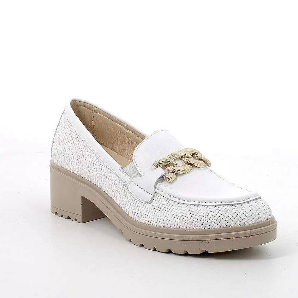 Mocassini E Slip On | Igi&Co Mocassini Con Tacco Da Donna Bianco