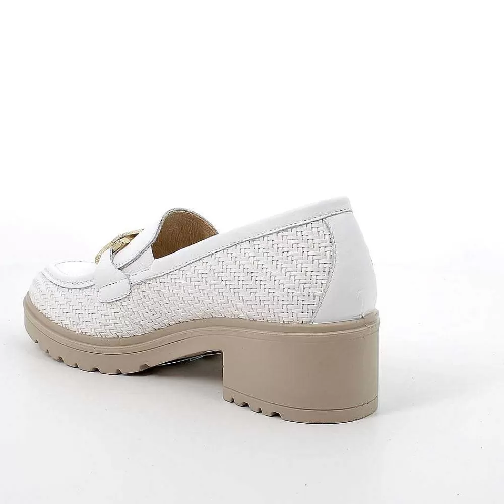 Mocassini E Slip On | Igi&Co Mocassini Con Tacco Da Donna Bianco