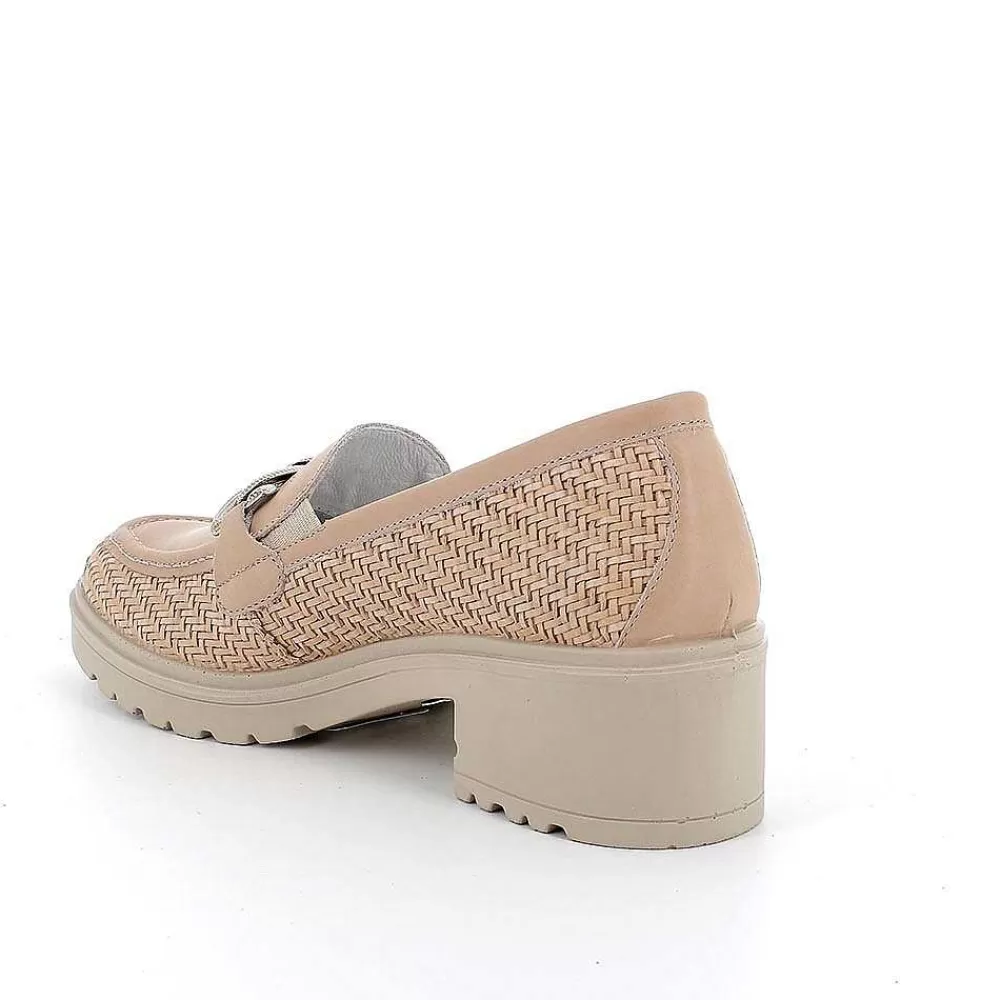 Mocassini E Slip On | Igi&Co Mocassini Con Tacco Da Donna Castoro