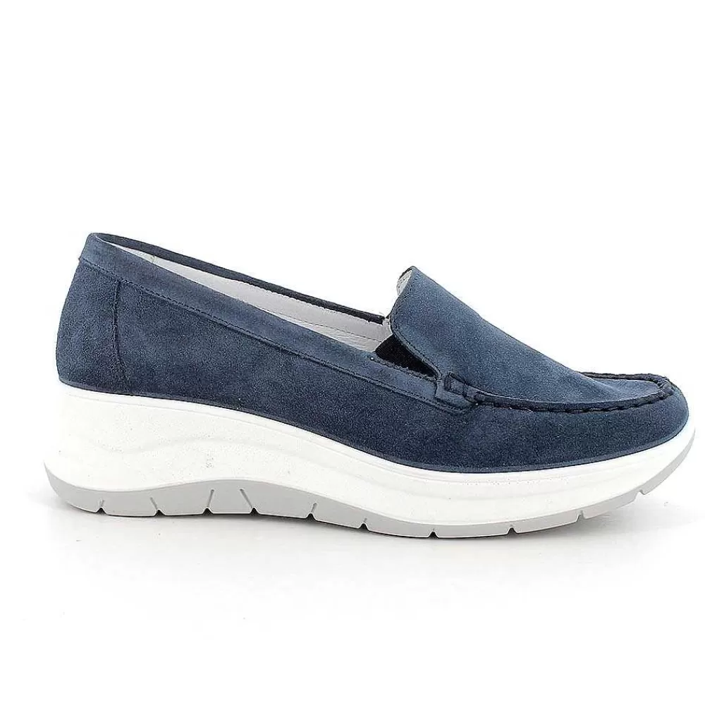 Mocassini E Slip On | Igi&Co Mocassini Con Zeppa In Pelle Da Donna Jeans