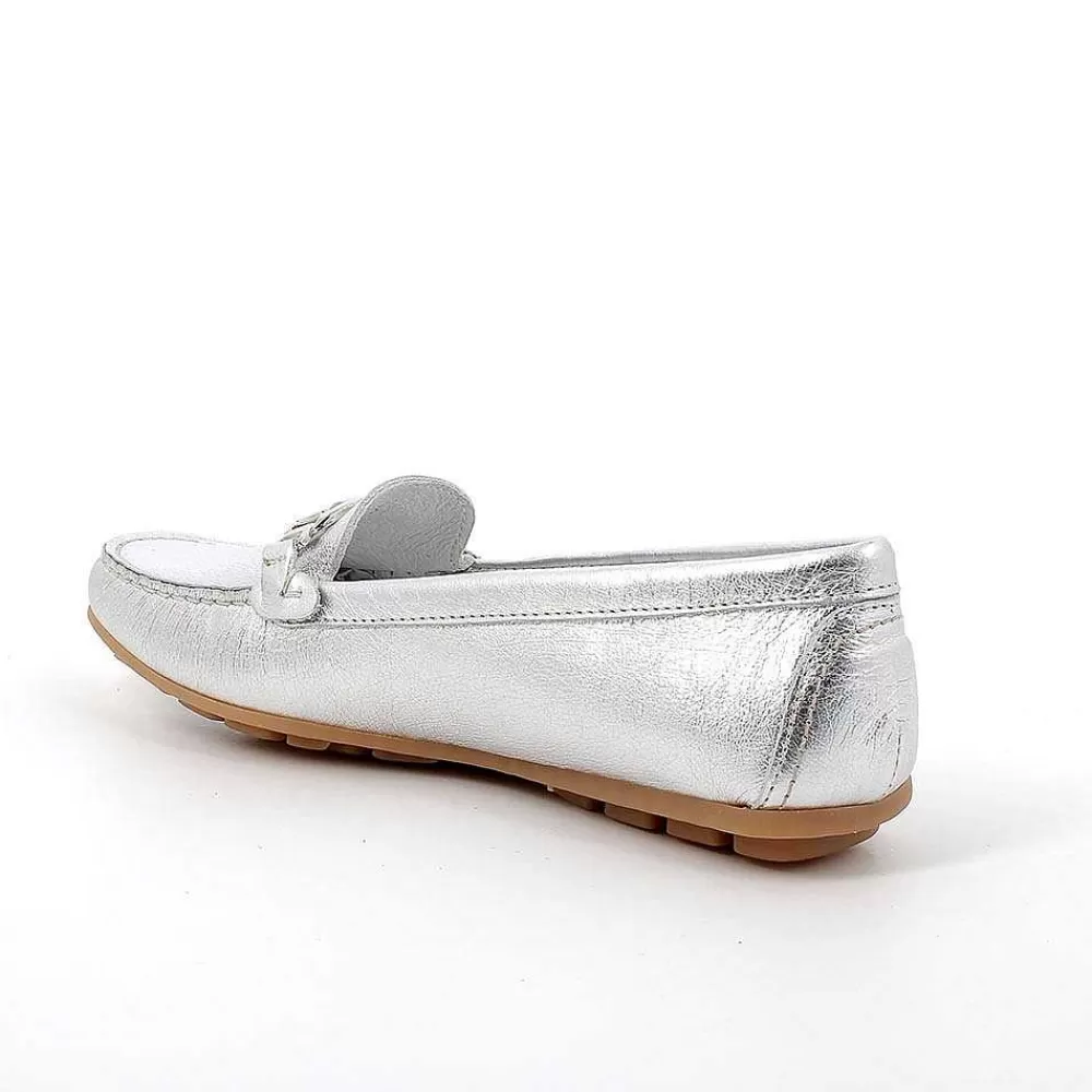 Mocassini E Slip On | Igi&Co Mocassini In Pelle Da Donna Argento