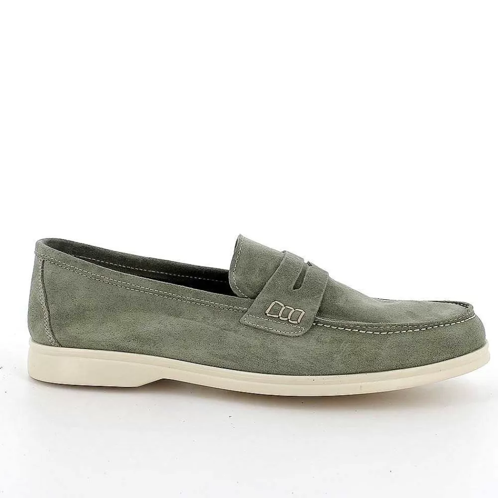 Mocassini E Scarpe Basse | Igi&Co Mocassini In Pelle Da Uomo Verde Militare