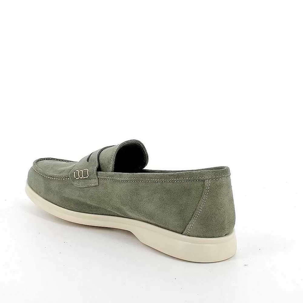 Mocassini E Scarpe Basse | Igi&Co Mocassini In Pelle Da Uomo Verde Militare