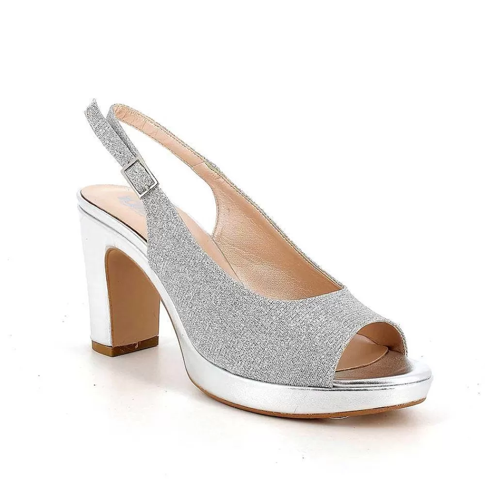 Scarpe Con Tacco | Igi&Co Sandali Con Tacco E Plateau Da Donna Silver