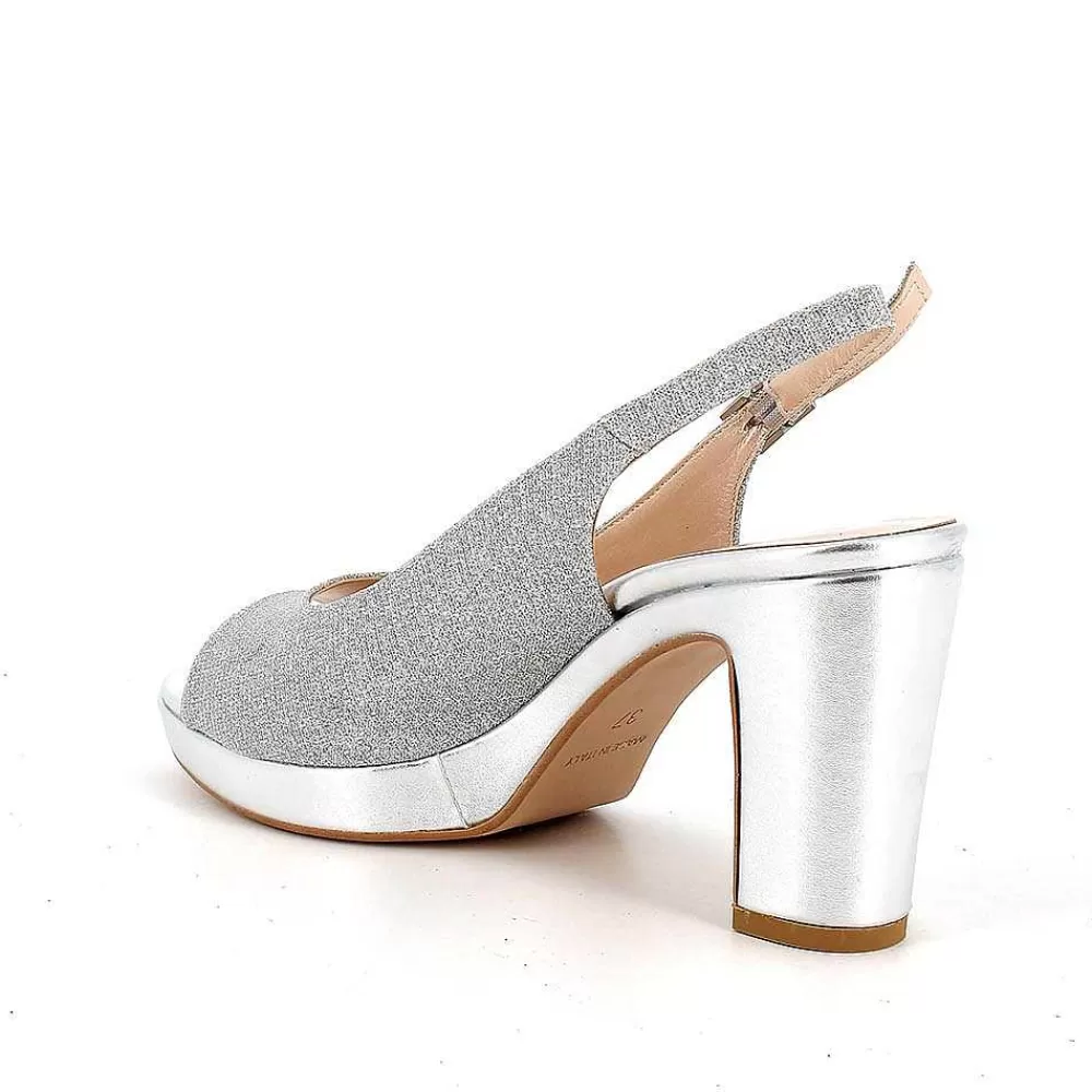 Scarpe Con Tacco | Igi&Co Sandali Con Tacco E Plateau Da Donna Silver