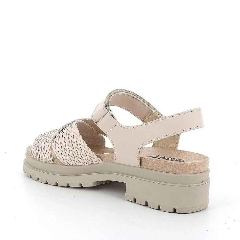 Scarpe Con Tacco | Igi&Co Sandali Con Tacco In Pelle Da Donna Ecru