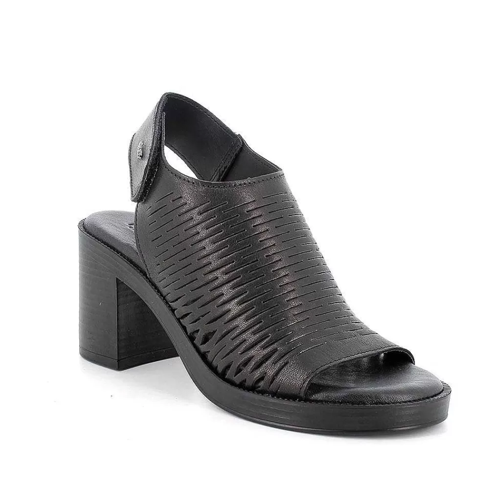 Scarpe Con Tacco | Igi&Co Sandali Con Tacco In Pelle Da Donna Nero