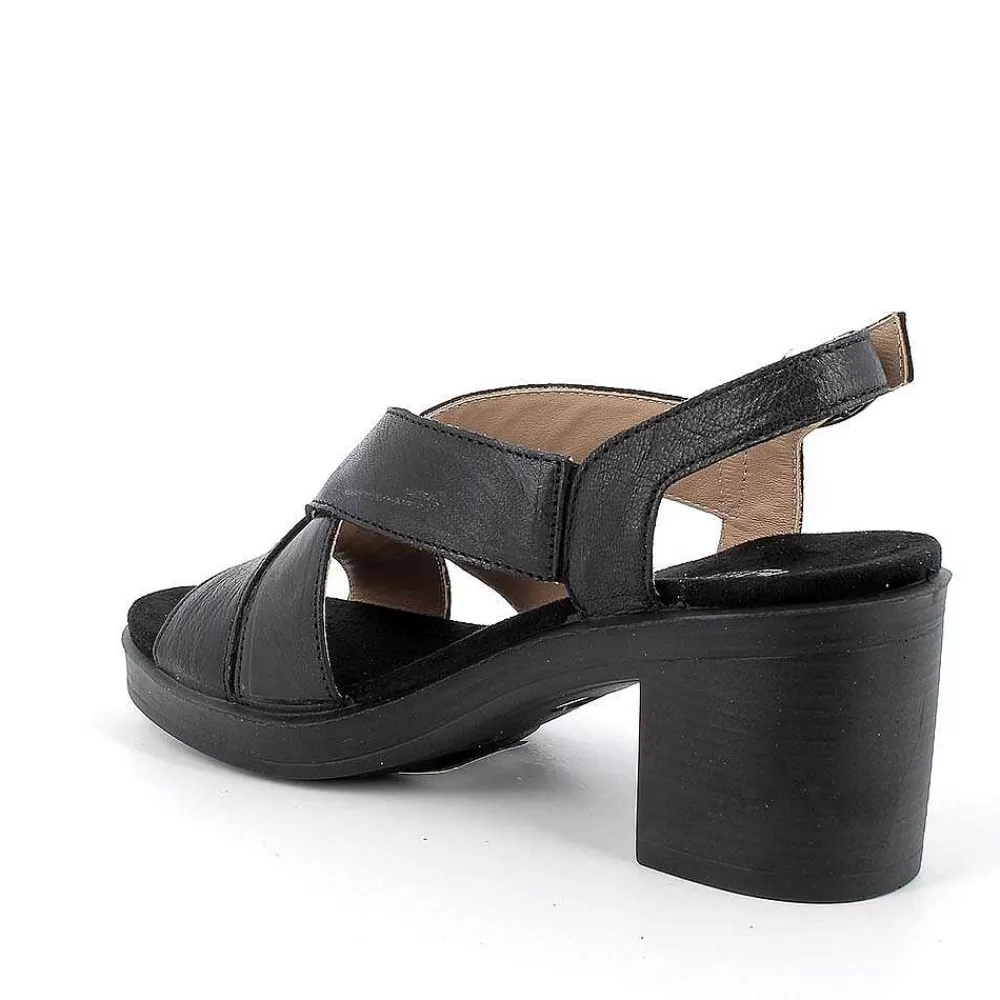 Scarpe Con Tacco | Igi&Co Sandali Con Tacco In Pelle Da Donna Nero