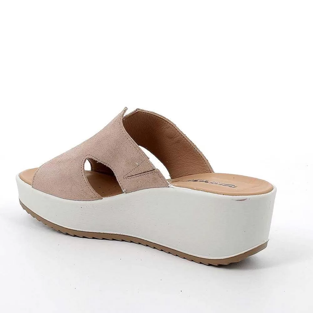 Zeppe | Igi&Co Sandali Con Zeppa In Pelle Da Donna Beige