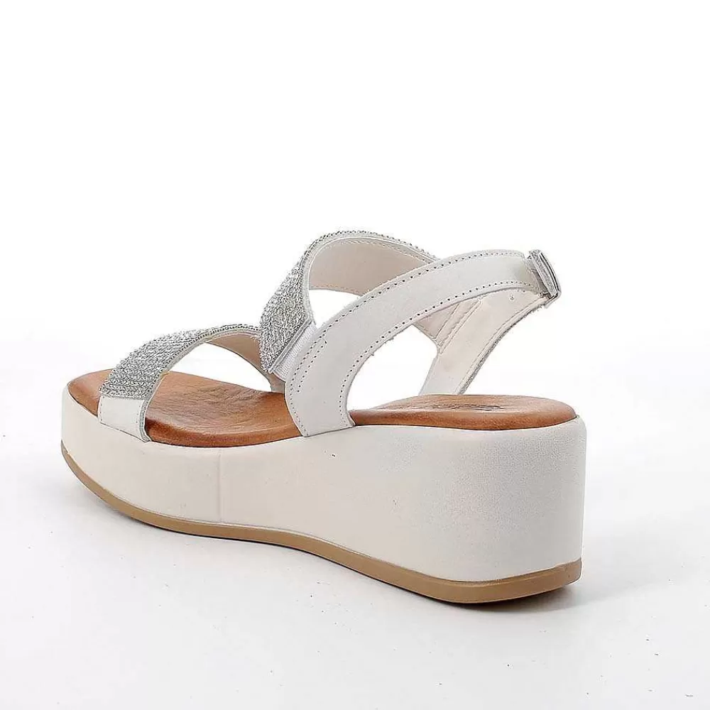 Zeppe | Igi&Co Sandali Con Zeppa In Pelle Da Donna Latte