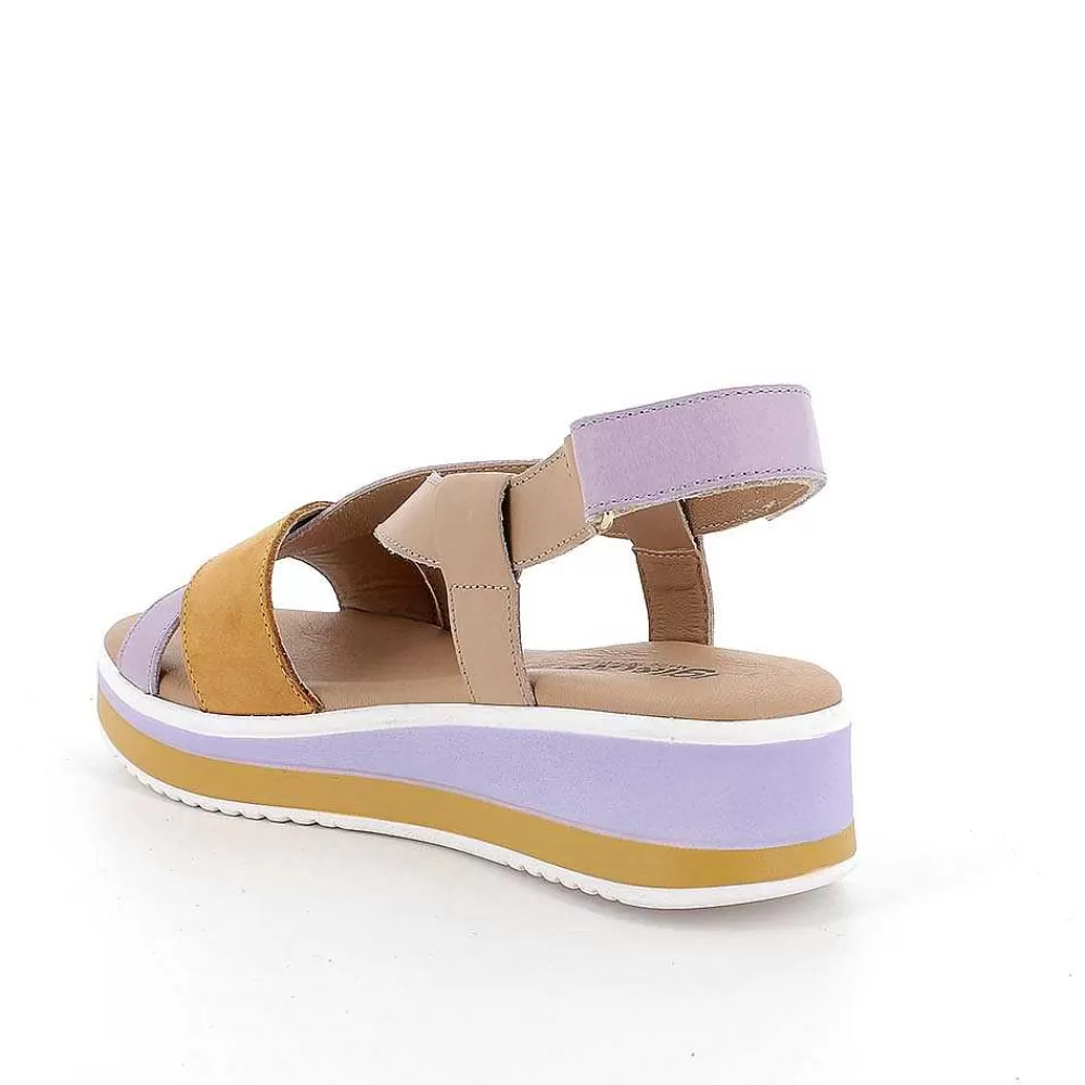 Zeppe | Igi&Co Sandali Con Zeppa In Pelle Da Donna Orchidea-Beige