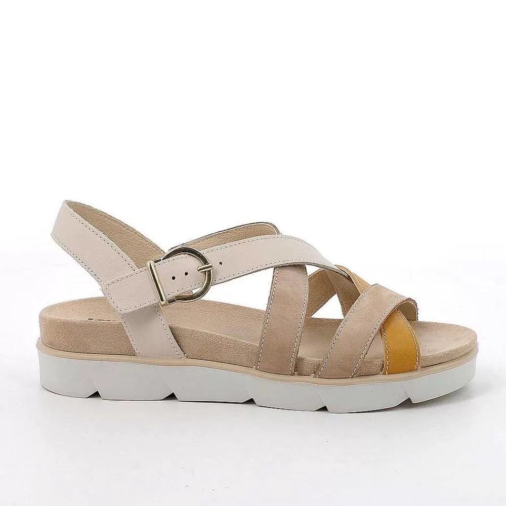 Sandali E Infradito | Igi&Co Sandali In Pelle Da Donna Ecru-Beige