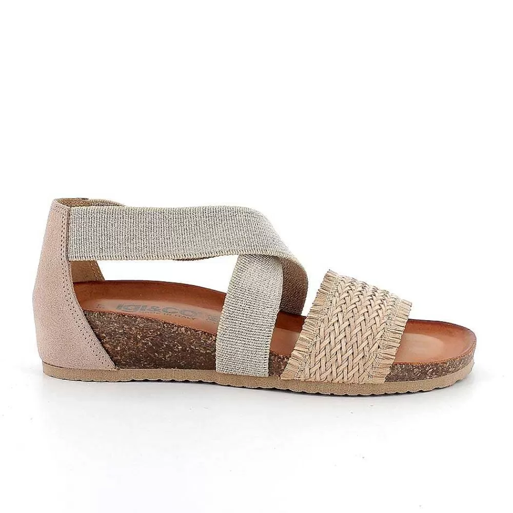 Sandali E Infradito | Igi&Co Sandali In Pelle Da Donna Taupe