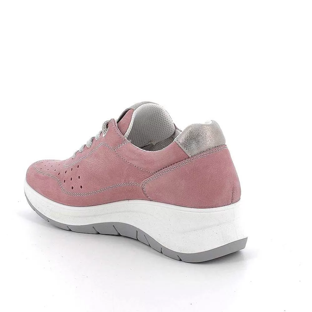 Zeppe | Igi&Co Scarpe Con Zeppa In Pelle Da Donna Rosa Antico