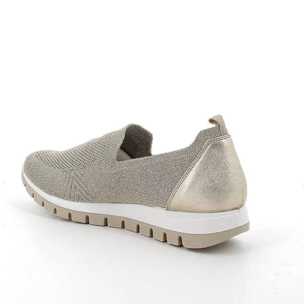 Mocassini E Slip On | Igi&Co Slip On Calzino Da Donna Beige-Platino