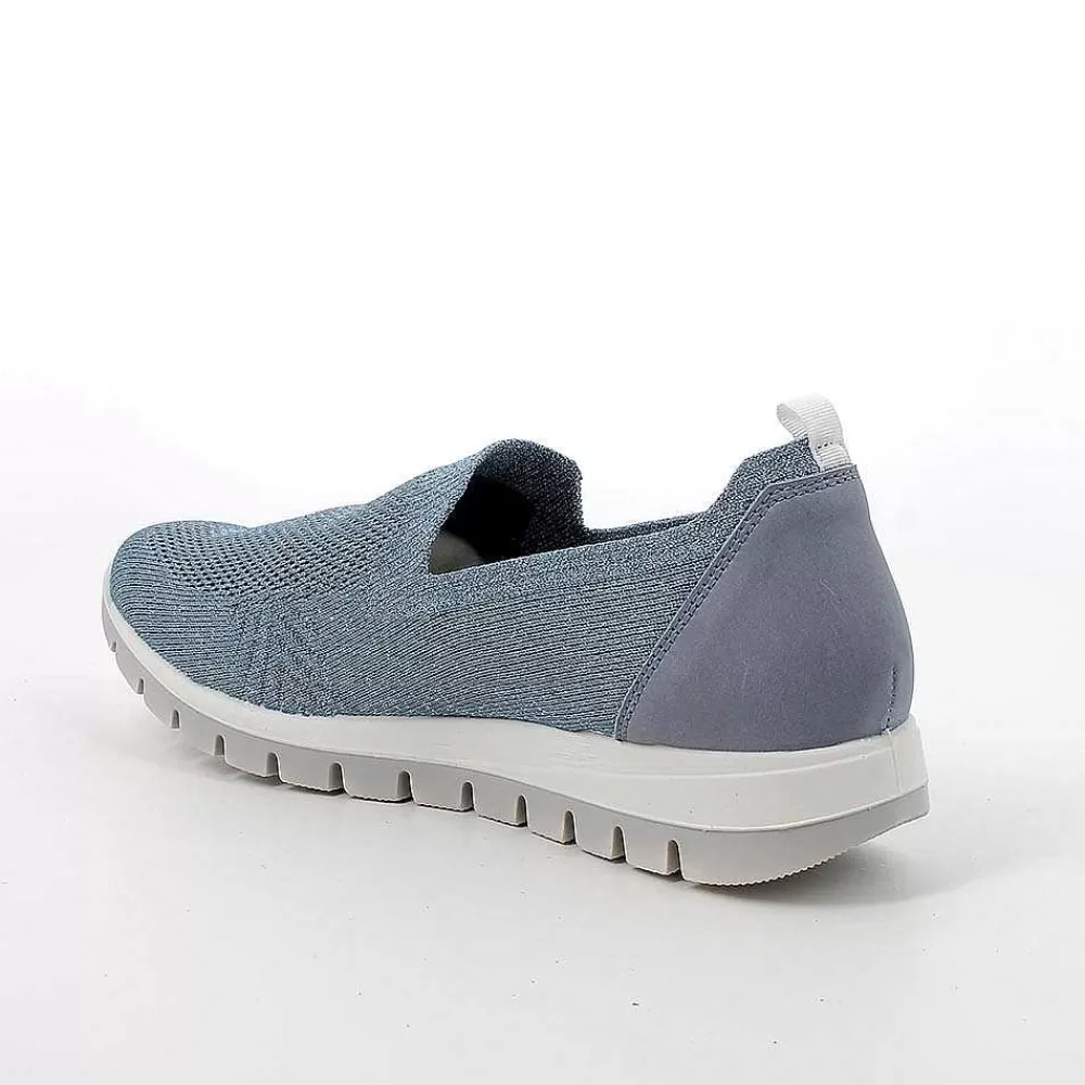 Mocassini E Slip On | Igi&Co Slip On Calzino Da Donna Celeste-Argento