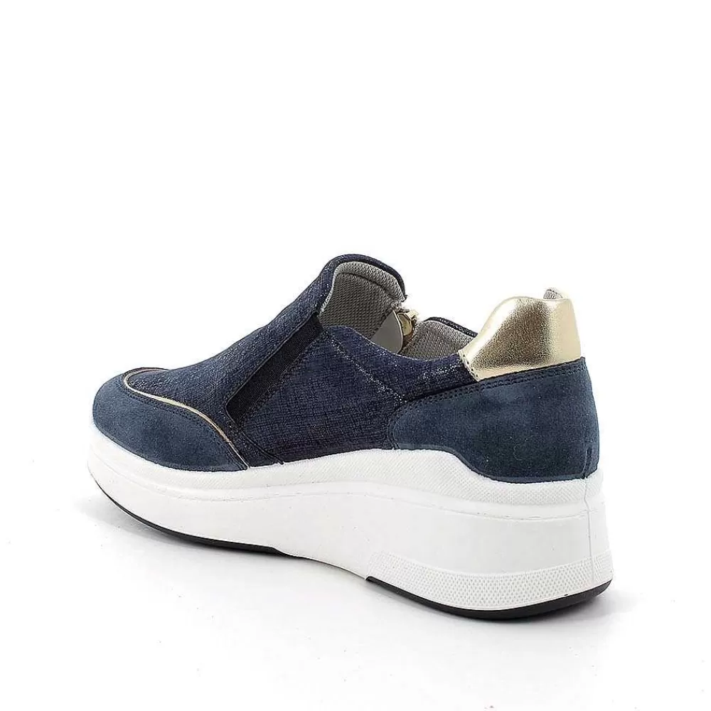 Zeppe | Igi&Co Slip On Con Zeppa In Pelle Da Donna Jeans