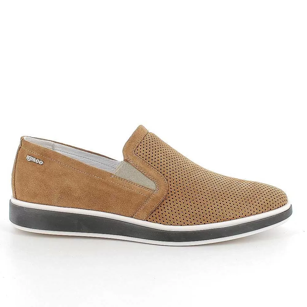 Mocassini E Scarpe Basse | Igi&Co Slip On In Pelle Da Uomo Cuoio