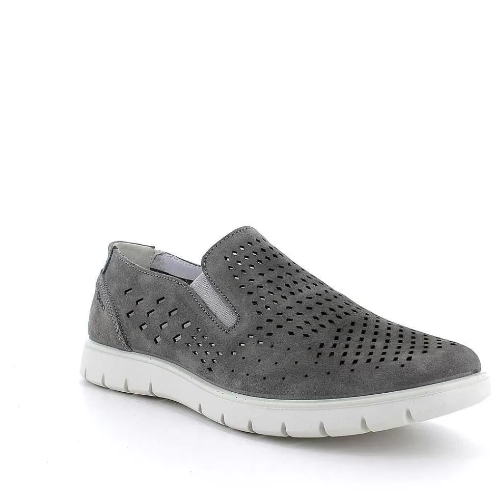 Mocassini E Scarpe Basse | Igi&Co Slip On In Pelle Da Uomo Grigio