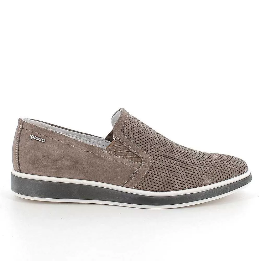 Mocassini E Scarpe Basse | Igi&Co Slip On In Pelle Da Uomo Peltro