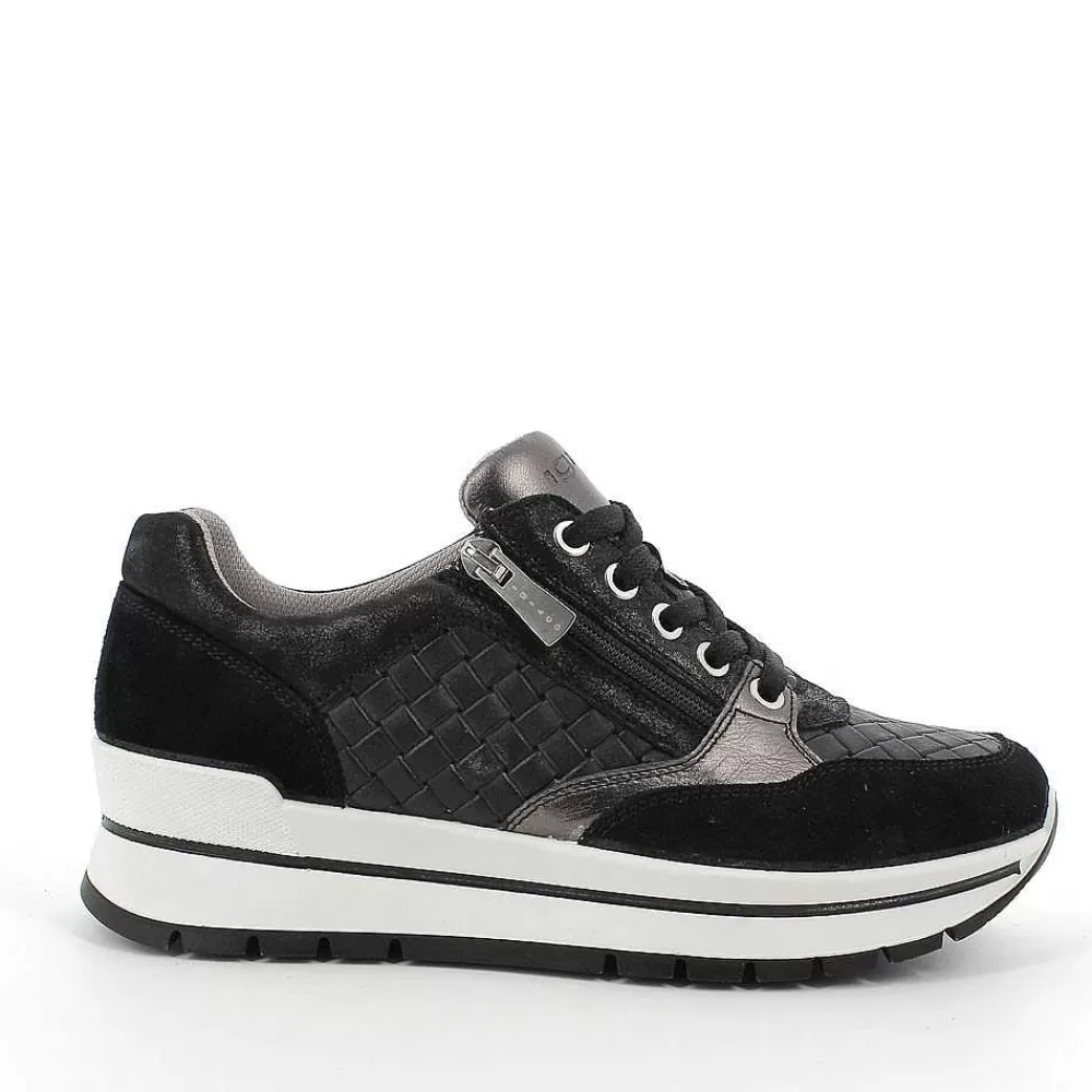 Sneakers | Igi&Co Sneaker In Pelle Da Donna Nero