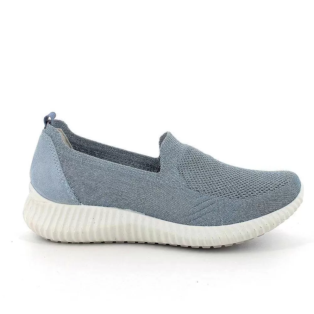 Mocassini E Slip On | Igi&Co Sneakers Calzino Da Donna Celeste-Argento