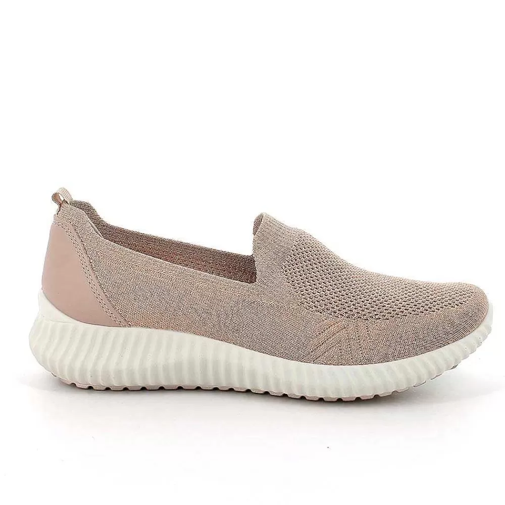 Mocassini E Slip On | Igi&Co Sneakers Calzino Da Donna Cipria-Platino