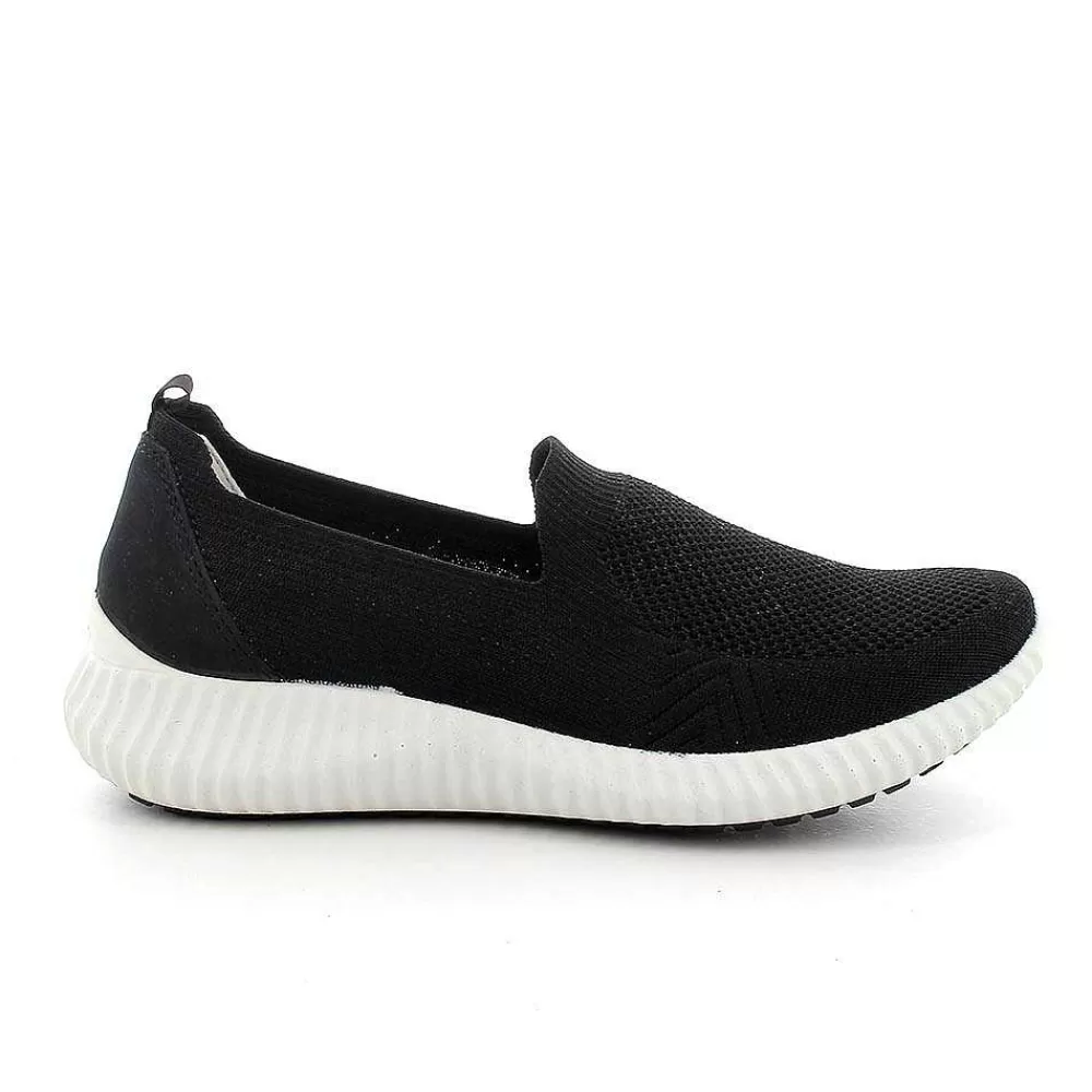 Mocassini E Slip On | Igi&Co Sneakers Calzino Da Donna Nero