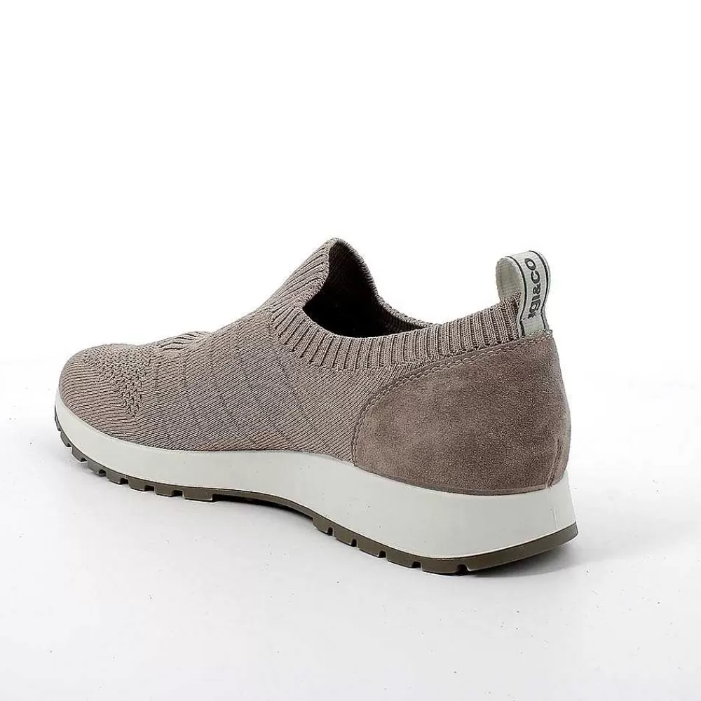 Mocassini E Scarpe Basse | Igi&Co Sneakers Calzino Da Uomo Beige