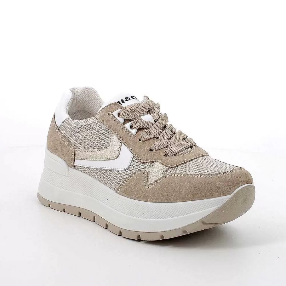 Zeppe | Igi&Co Sneakers Con Zeppa Da Donna Avorio-Beige