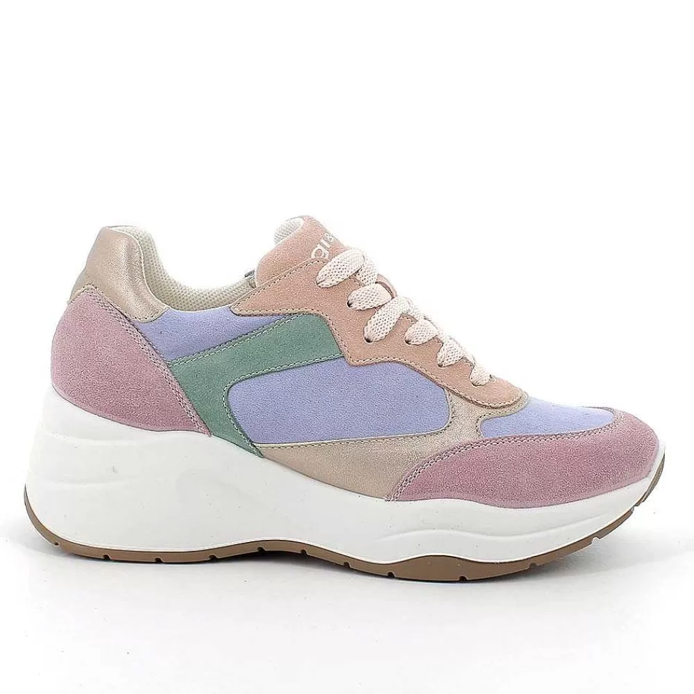 Zeppe | Igi&Co Sneakers Con Zeppa Da Donna Chiffon-Indaco