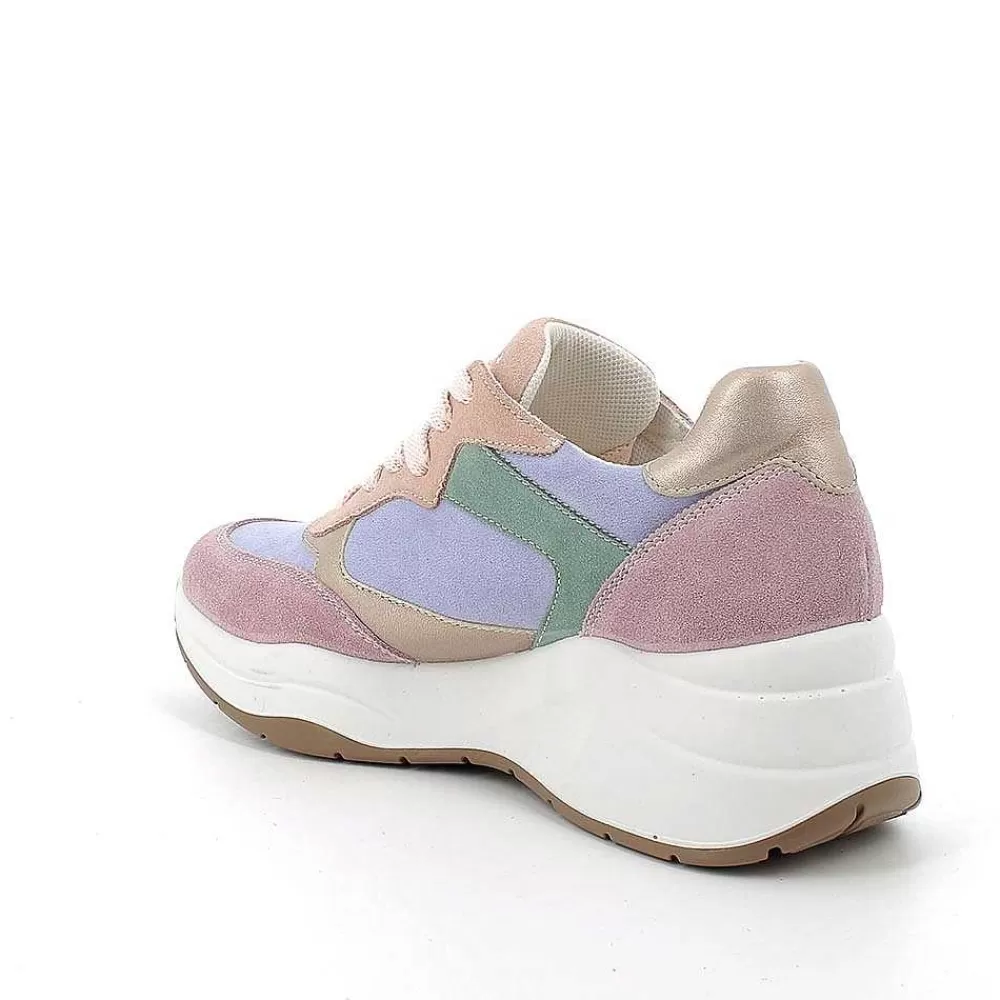 Zeppe | Igi&Co Sneakers Con Zeppa Da Donna Chiffon-Indaco