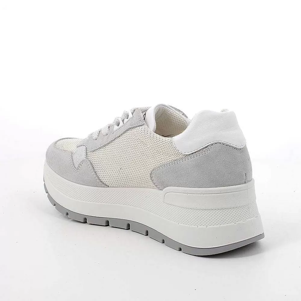 Zeppe | Igi&Co Sneakers Con Zeppa Da Donna Cristal-Bianco