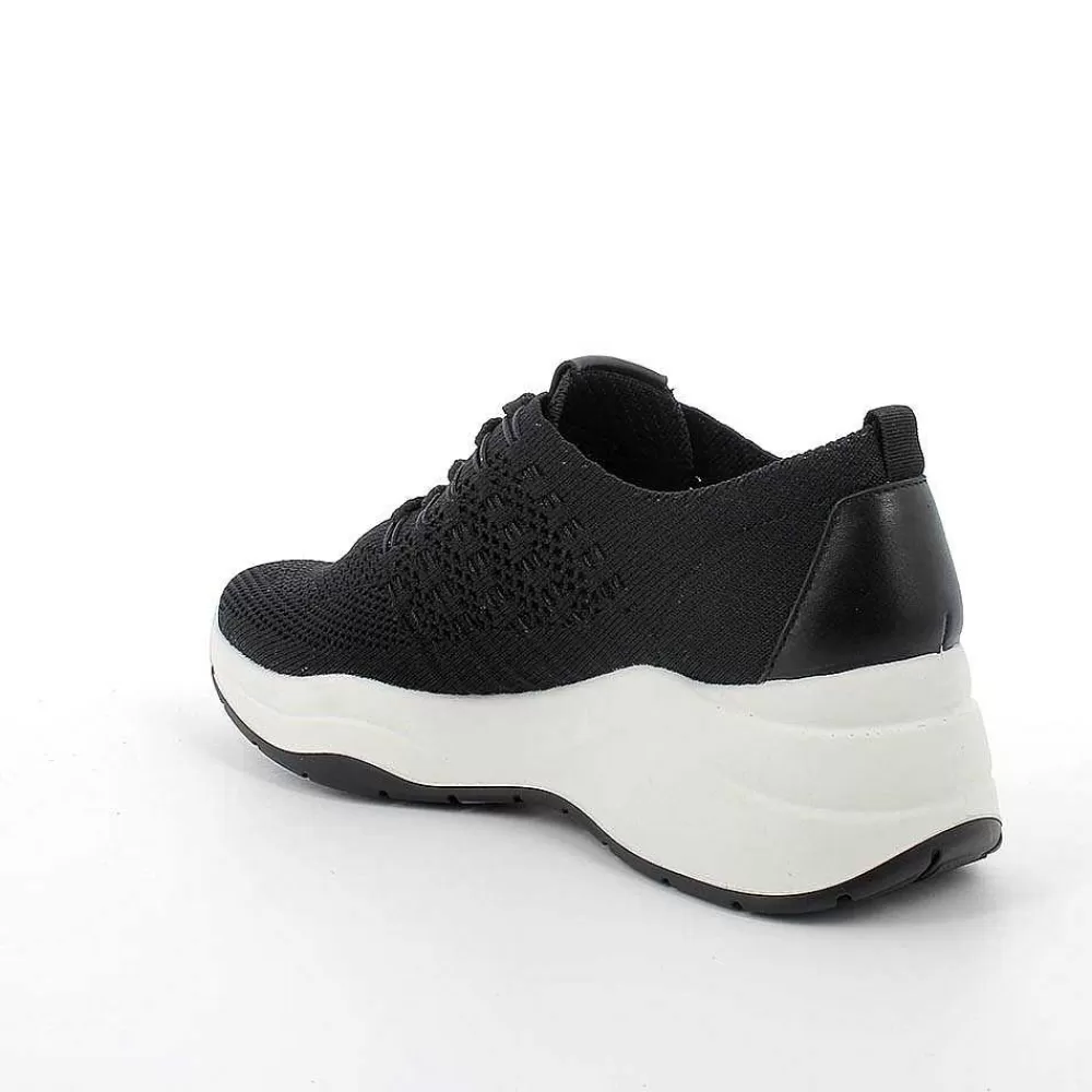 Zeppe | Igi&Co Sneakers Con Zeppa Da Donna Nero