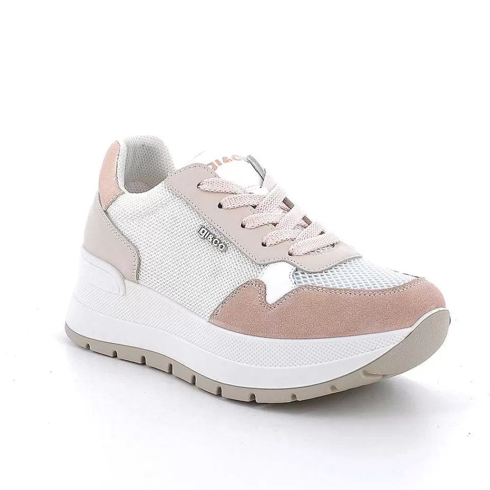 Zeppe | Igi&Co Sneakers Con Zeppa Da Donna Skin-Bianco