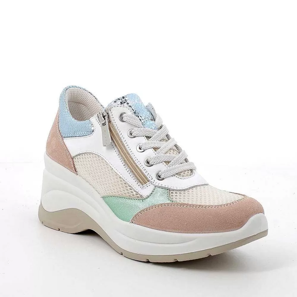 Zeppe | Igi&Co Sneakers Con Zeppa Da Donna Skin-Bianco