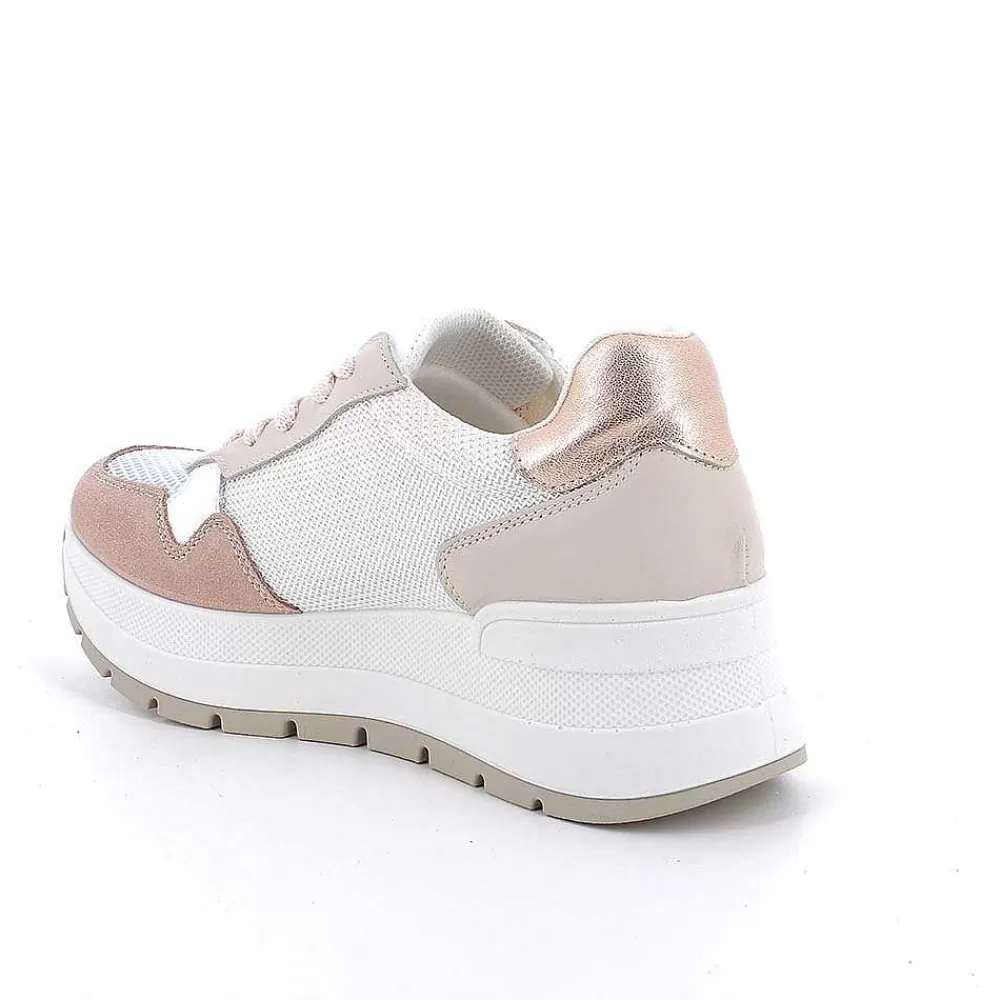 Zeppe | Igi&Co Sneakers Con Zeppa Da Donna Skin-Bianco