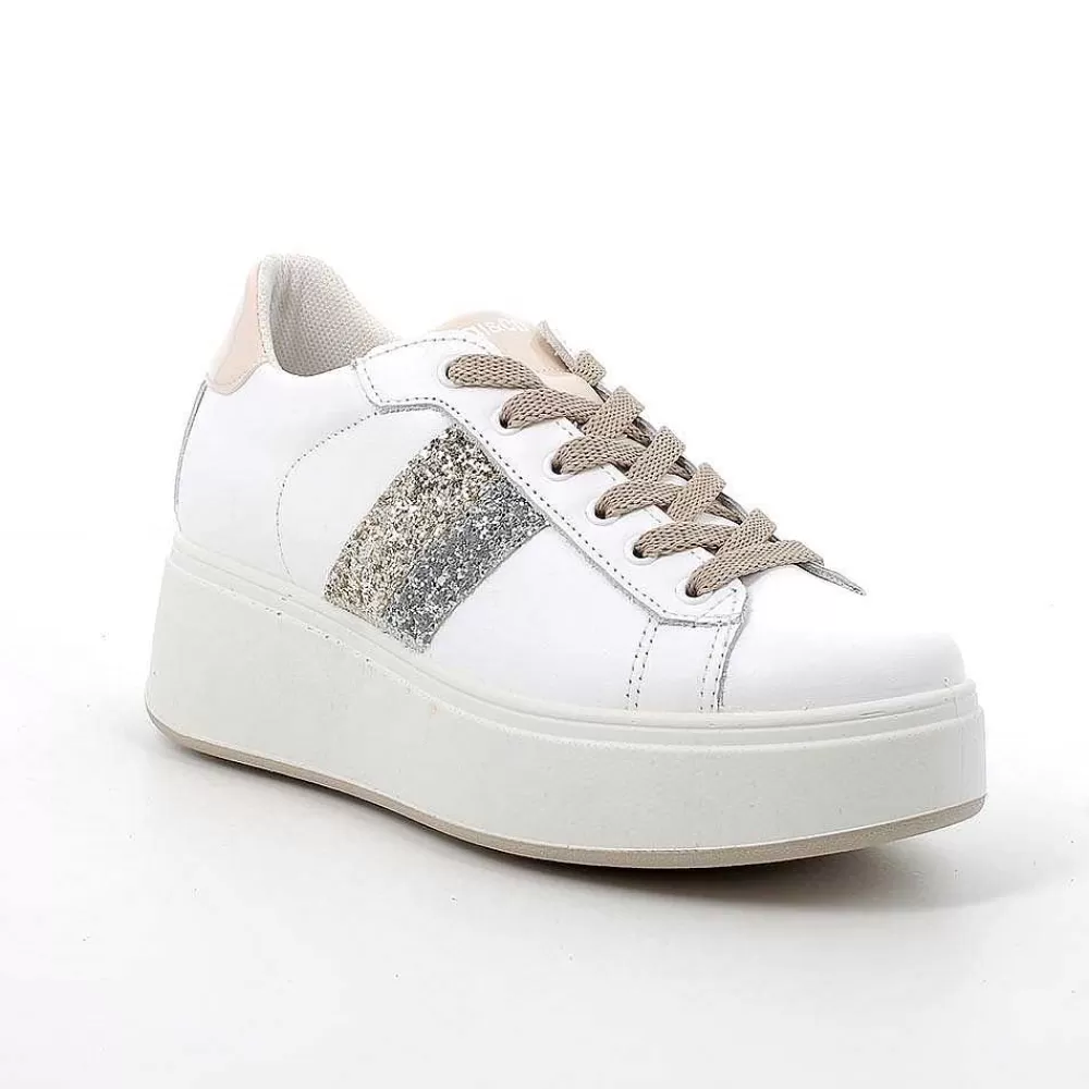 Zeppe | Igi&Co Sneakers Con Zeppa In Pelle Da Donna Bianco