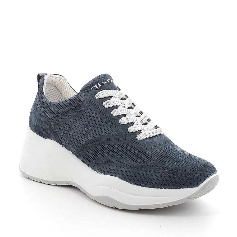 Zeppe | Igi&Co Sneakers Con Zeppa In Pelle Da Donna Jeans