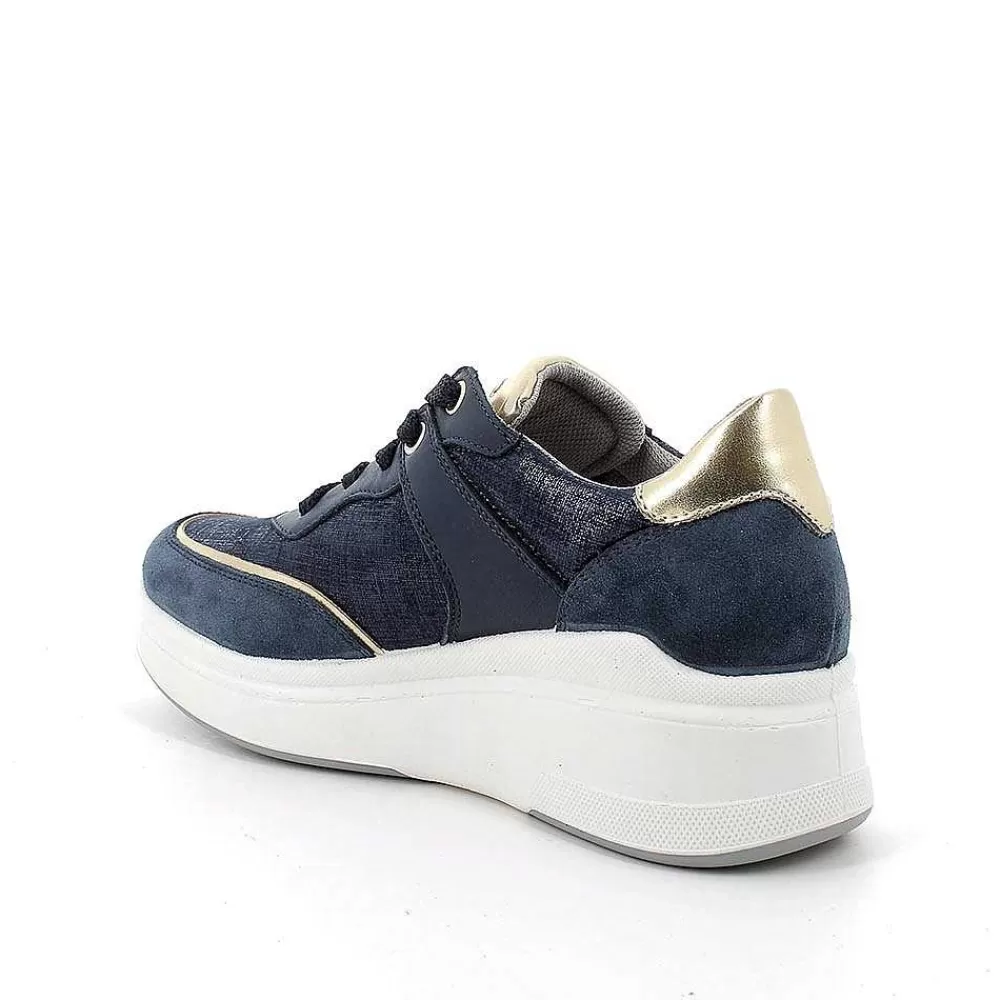 Zeppe | Igi&Co Sneakers Con Zeppa In Pelle Da Donna Jeans