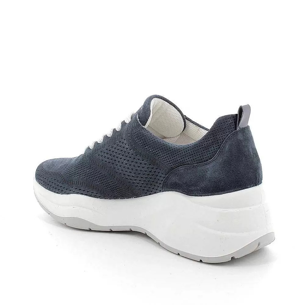 Zeppe | Igi&Co Sneakers Con Zeppa In Pelle Da Donna Jeans