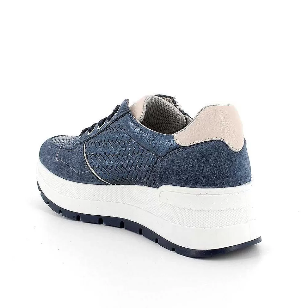 Zeppe | Igi&Co Sneakers Con Zeppa In Pelle Da Donna Jeans