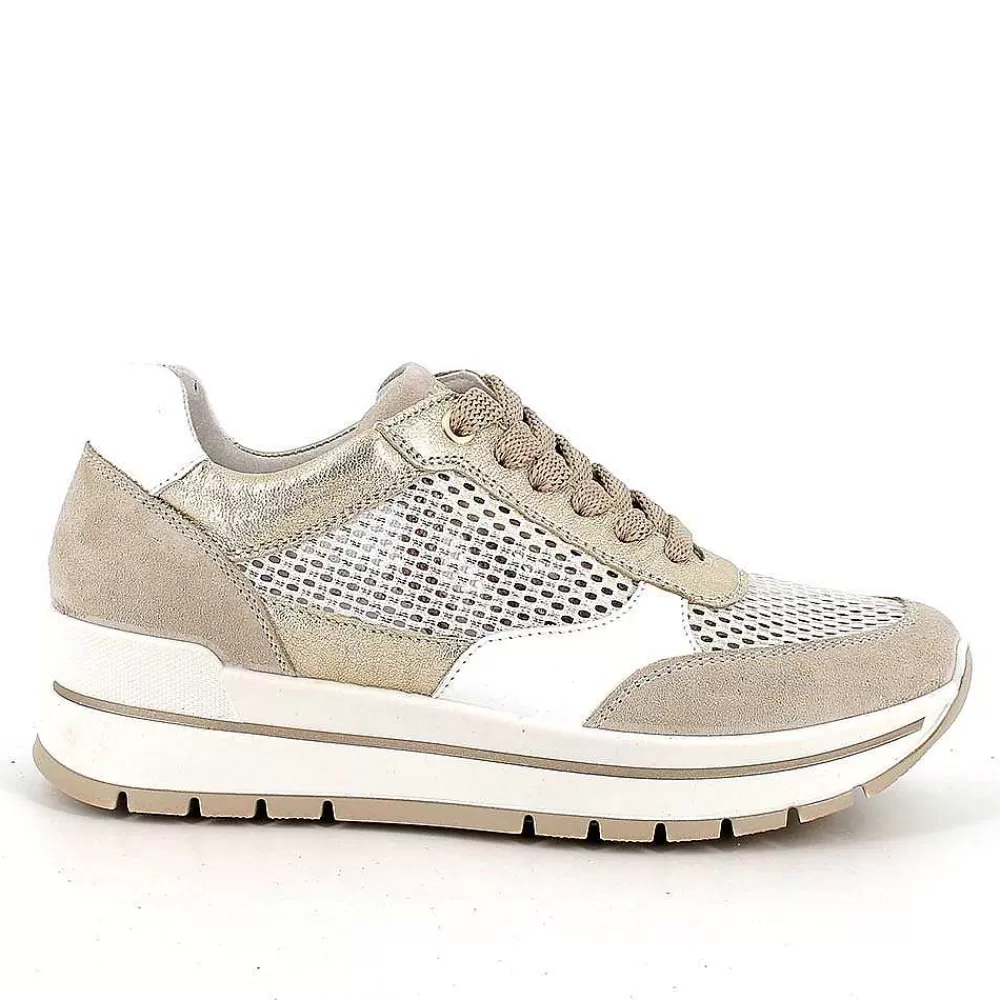 Sneakers | Igi&Co Sneakers Da Donna Beige-Bianco-Platino