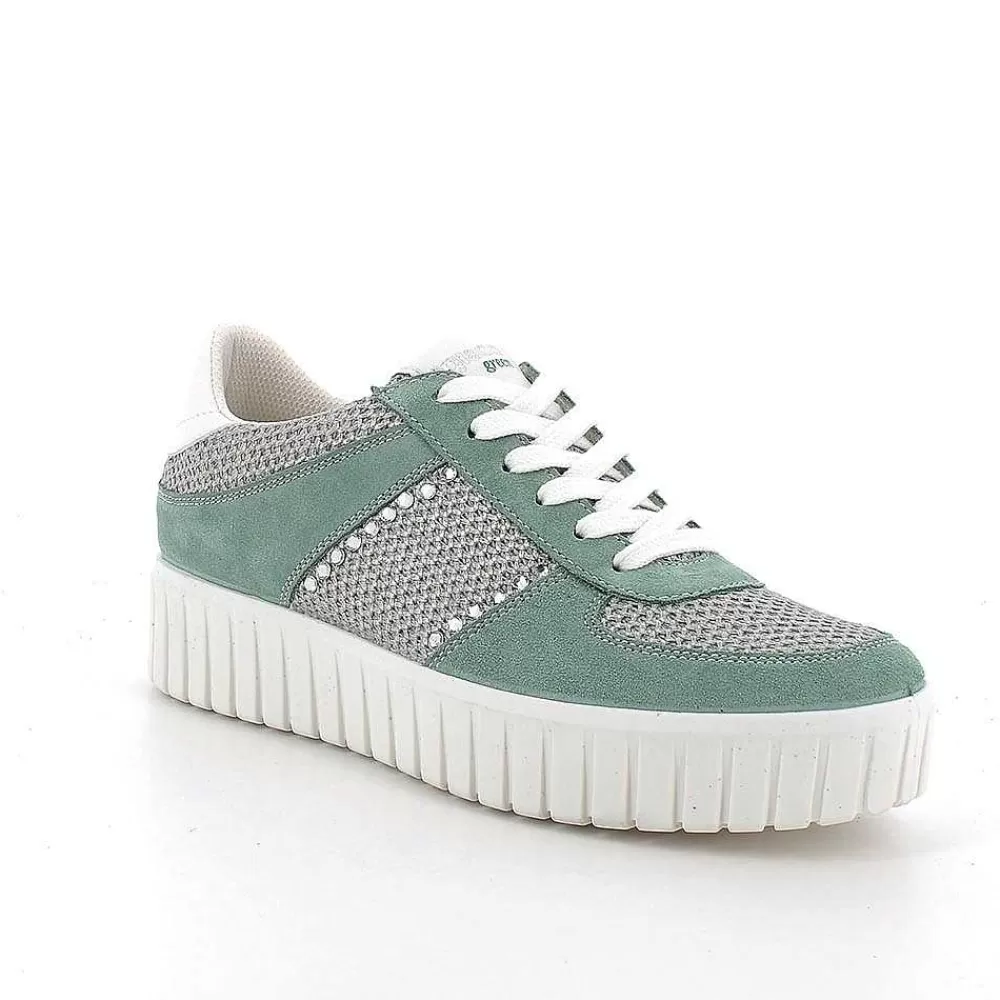 Scarpe Ecosostenibili | Igi&Co Sneakers Da Donna Menta-Argento