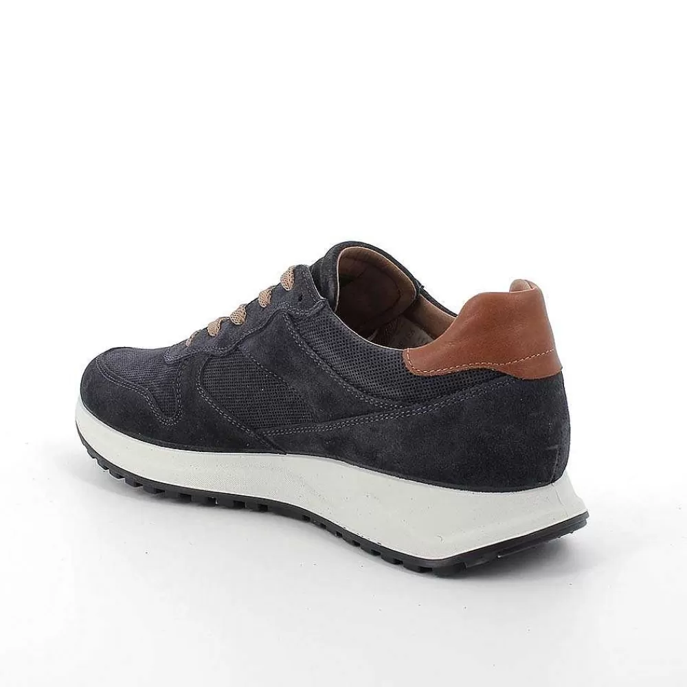 Sneakers | Igi&Co Sneakers Gore-Tex In Pelle Da Uomo Blu