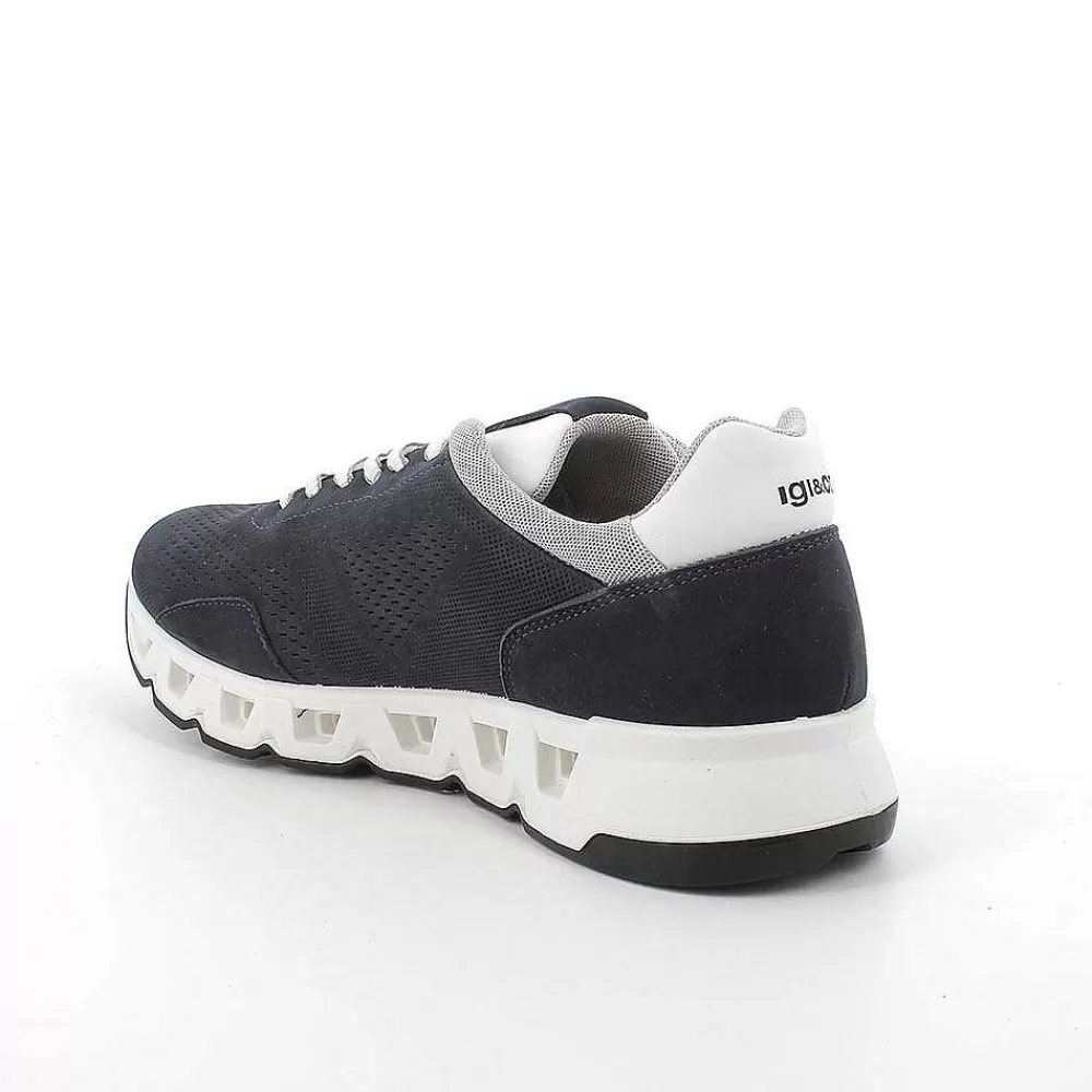 Sneakers | Igi&Co Sneakers Gore-Tex Surround In Pelle Da Uomo Blu