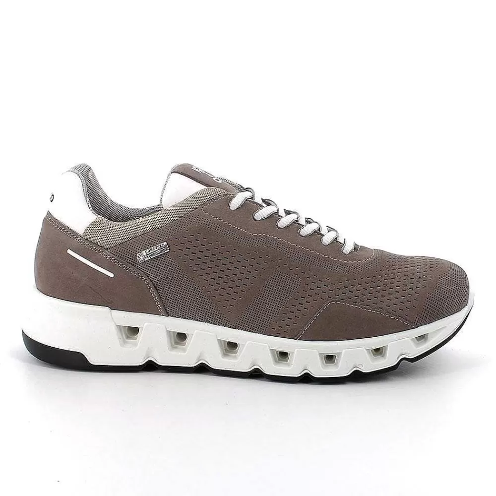 Sneakers | Igi&Co Sneakers Gore-Tex Surround In Pelle Da Uomo Peltro