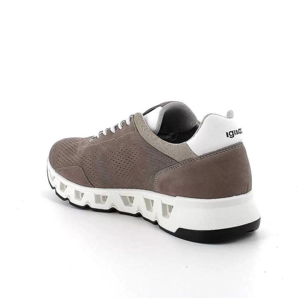 Sneakers | Igi&Co Sneakers Gore-Tex Surround In Pelle Da Uomo Peltro