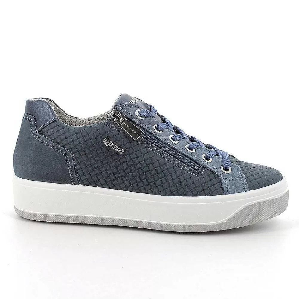 Sneakers | Igi&Co Sneakers In Pelle Da Donna Avio